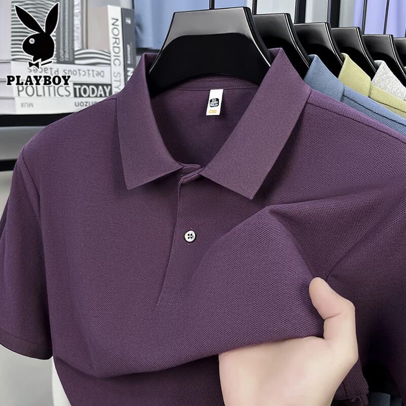 PLAYBOY Men s 100% Cotton Short Sleeve Polo Shirt 52XL