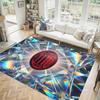 Tapis Velours Cristal Design AC Milan Confortable Non?Tapis imprimé antidérapant pour chambre, salon, entrée