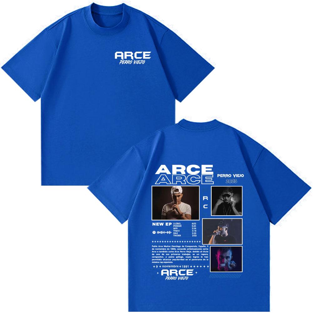 Rapper Arce Perro Viejo Tour Graphics T Shirts Men Women Casual Oversized Tshirts Hiphop Shortsleeved Loose Cotton Tshirts