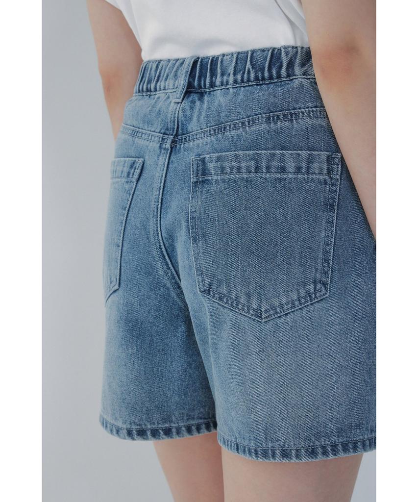 Bobeu Vintage Washed Denim Shorts_Blue 7156255004