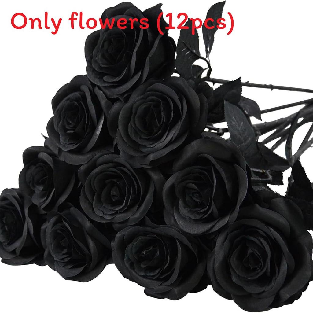 Gothic Style Silk Rose Artificial Flower With Curved Stem For Wedding And Party Arrangements