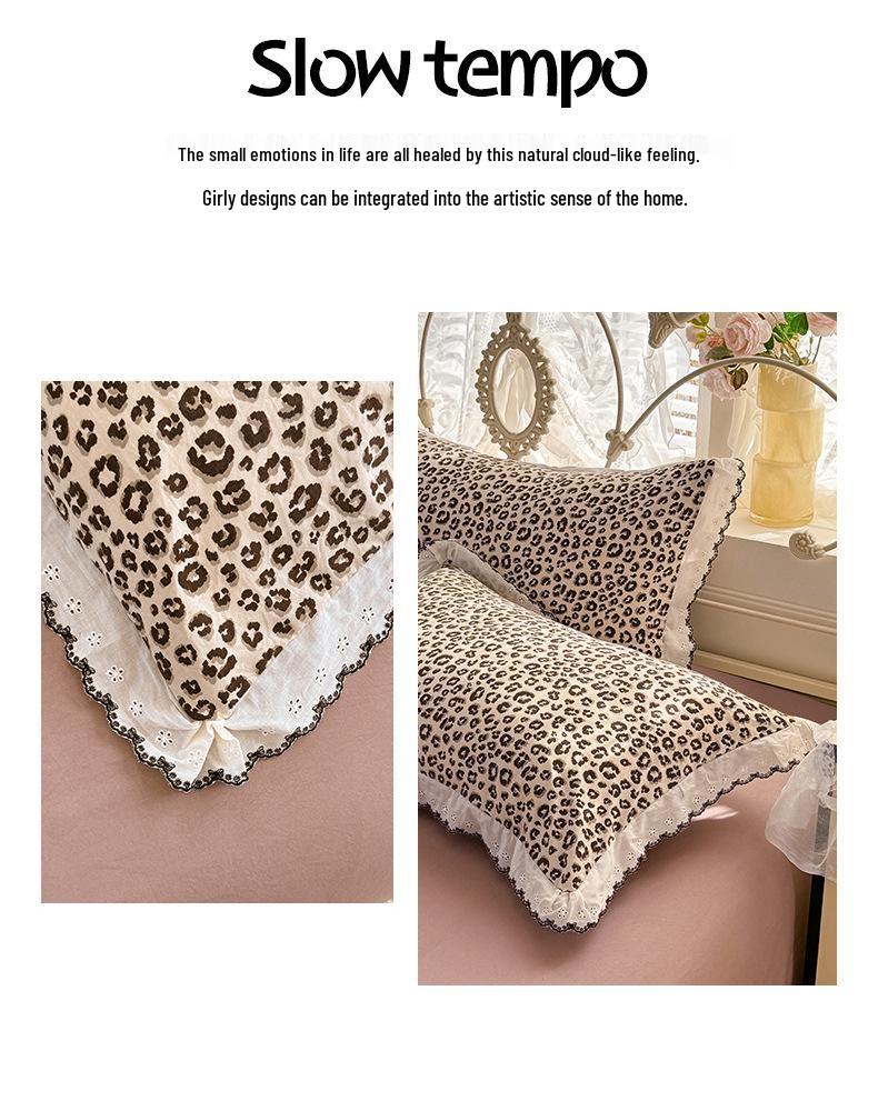 Lace-Trimmed Soft Cotton Cloud-Feel 4-Piece Bedding Set
