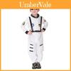 Kostium Cosplay Astronauty Dla Dzieci Poliestrowy Kombinezon z Motywem Skafandra Kosmicznego na Imprezy Halloweenowe
