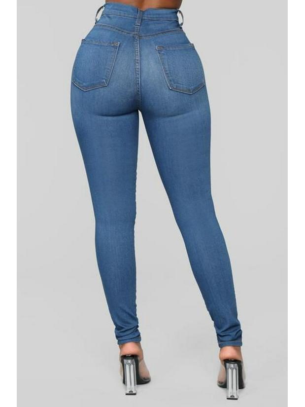 Women's Slimming High Waist Stretch Denim Pencil Pants - Cross-border E-commerce Europe-America