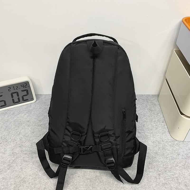 New Casual Simple Backpack, Light and Versatile Solid Color Travel Backpack, Unisex Middle School Student Schoolbag