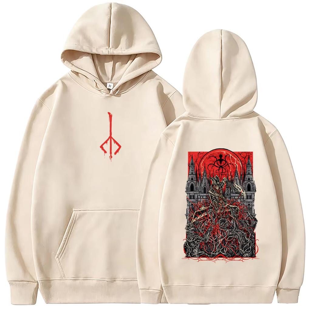 Spiel Bloodborne Fear The Old Blood Hoodie Herren Damen Gothic Rock Oversize Streetwear Unisex Trendige Streetwear für den Alltag