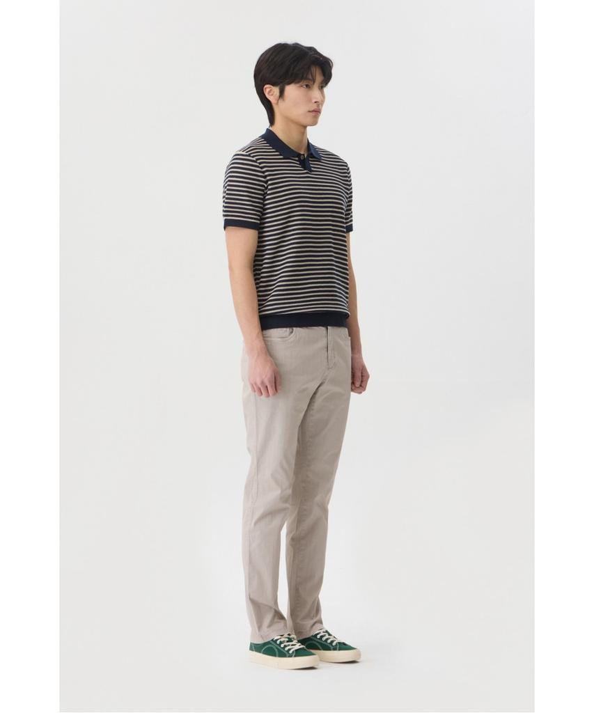 BRENTWOOD [Liberty] Washable Striped Polo Neck Sweater Brwam26512Nyx