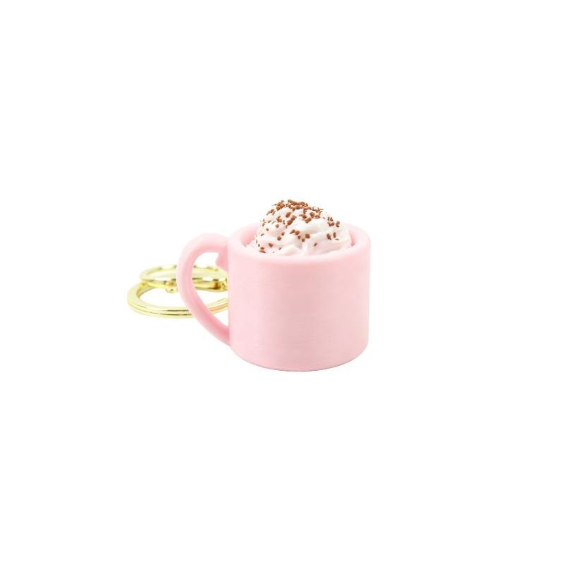 Sundae Ice Cream Mug Keycap Clicker Keychain 3D Printed Cute Fidget Toy Small Christmas Gift for Kids Teens