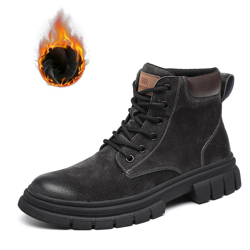 

Модные мужские роскошные модные ботинки для пустыни осенне-зимняя обувь ковбойские ботинки из натуральной кожи для активного отдыха на платформе для пешего туризма на щиколотке botas masculinas 9.5