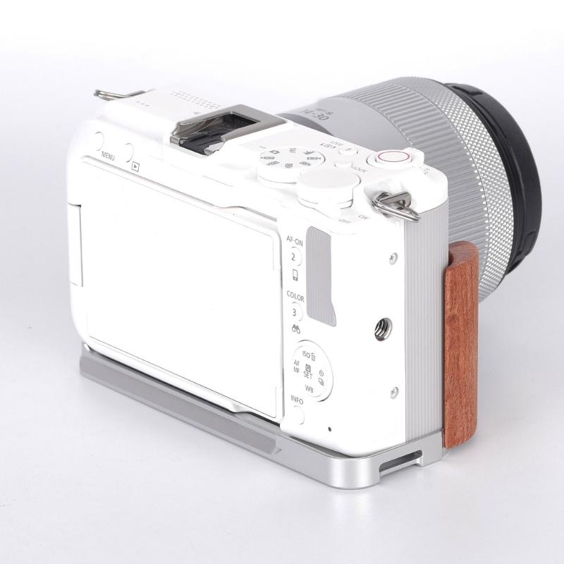 High Precise Aluminum Base Wooden Handle For R50V Cameras Hand Grip Improved Ergonomics And Durability 1/4inch Screw