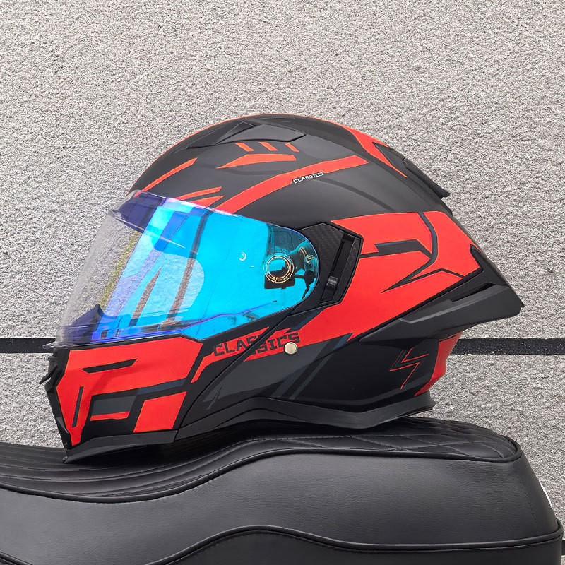 DOT ECE Certified Full Face Motorcycle Helmet Men Women ABS Shell Flip-Up Visor All-Season Use