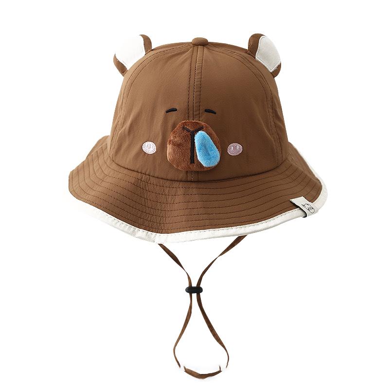 Cartoon Capybara Fisherman Hat Cute Sun Protection Bucket Hat For Men Women Summer Outdoor Casual  Sunscreen Hat Gifts