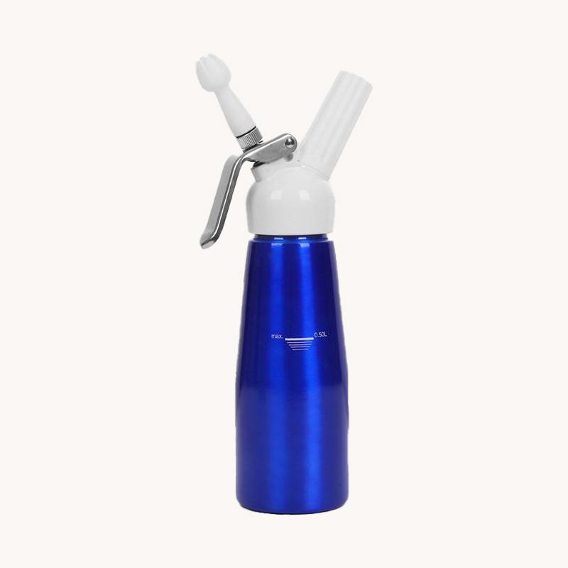 

500ml Cream Foam Gun Cake Piping Gun Professional Whipped Cream Maker Siphon Squeeze Bottle Dessert Tool Cream Whippers Kitchen синий