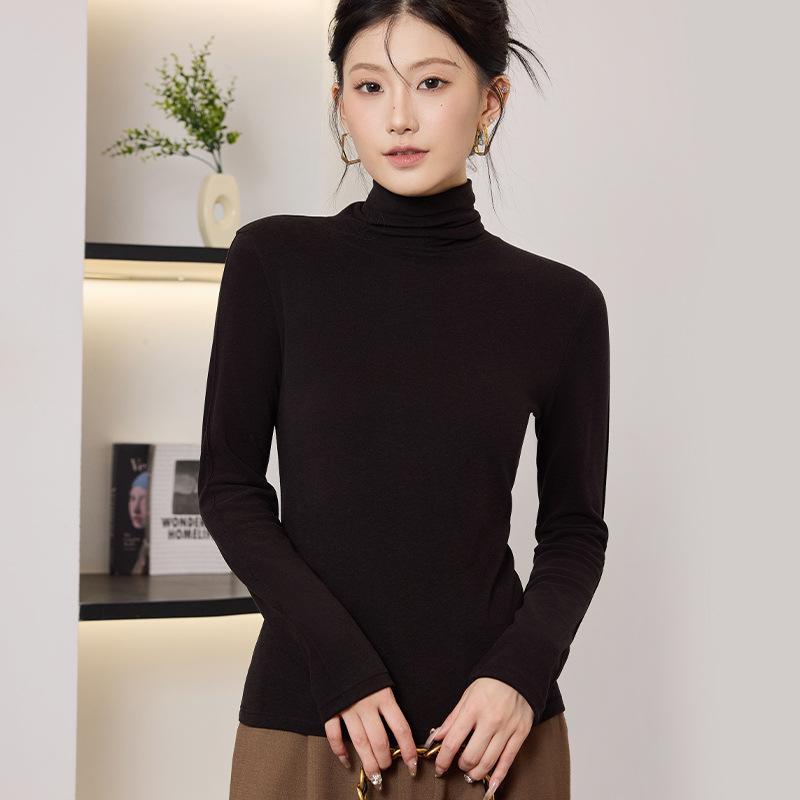 

2025 Women s High Neck Lyocell Turtleneck Base Layer - Autumn/Winter Warm Solid Color Top M (80-120 jin)