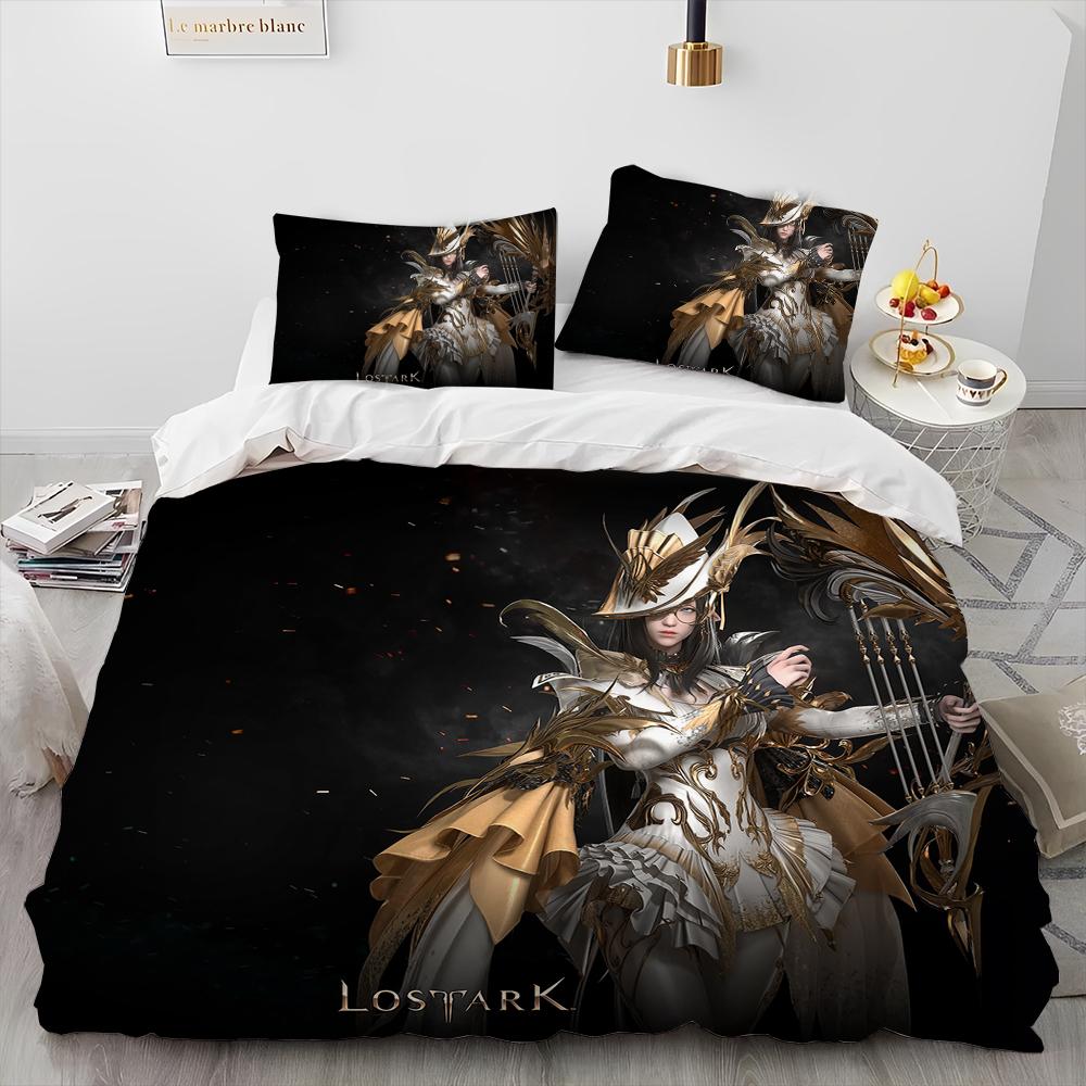 3D Lost ARK Spel Gamer Tecknadstäcke Sängklädesset, Påslakan Sängset Täcke Örngott, King Queen Size Sängklädesset Barn