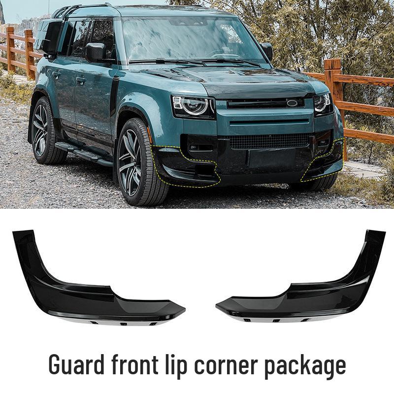 Land Rover New Defender Front Bumper Aerodynamic Kit: Lip, Corner Covers, & Fins