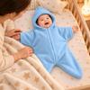 Star Shape Newborn Hooded Romper Flannel Baby Sleeping Bag Cute Infant Blanket  Winter