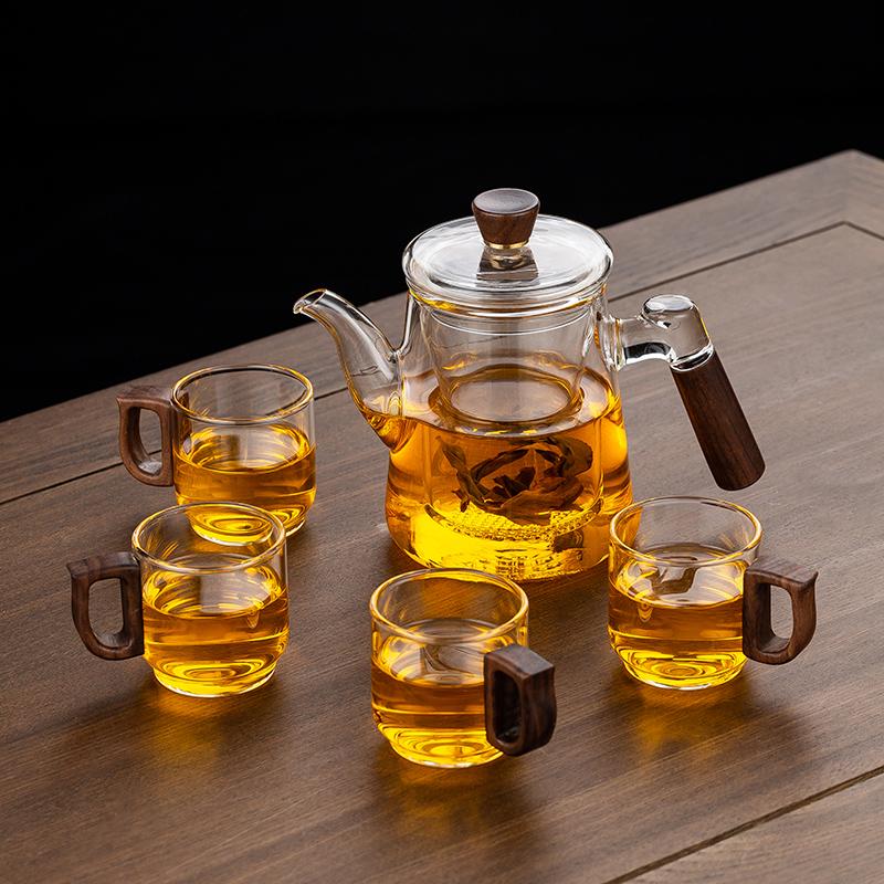 2025 Thickened Glass Tea Infuser Pot - Heat-Resistant Tea Brewer with Water Separation for Home or Office
