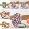 1 Set Diamond Painting Mirror Flower Pattern DIY Portable Mini Makeup Mirror Rhinestone