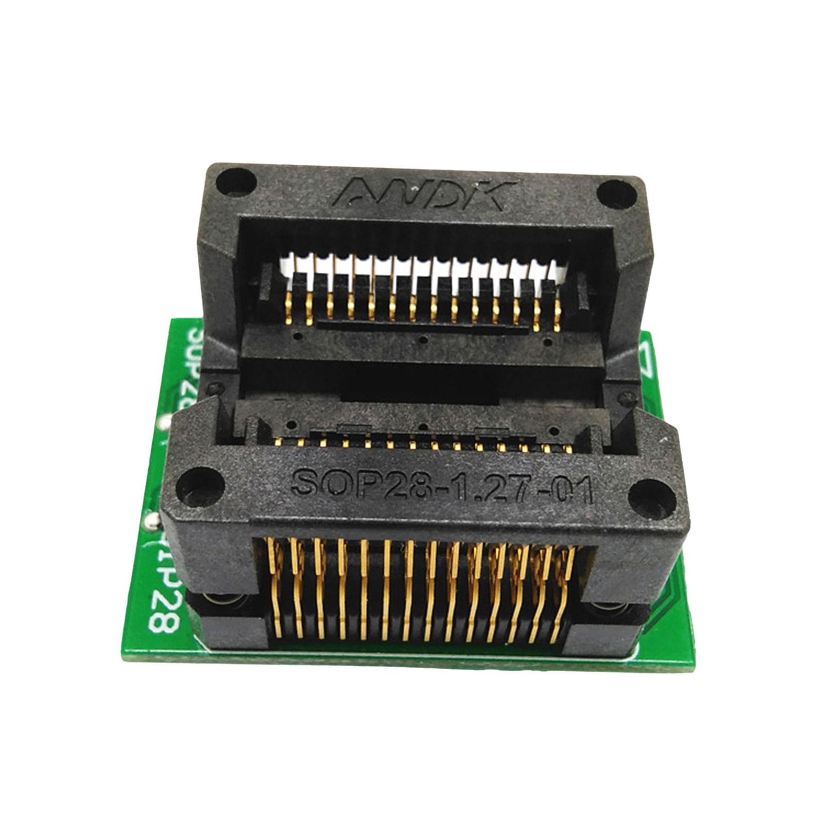 

Адаптер для программирования SOP28 - DIP28, тестовый разъем, шаг 1,27 мм, ширина 300 мил SSOP28-1,27 OTS28(28)-1.27 Адаптер гнезда B