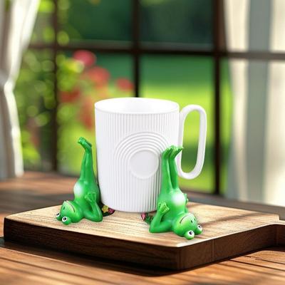 3Pcs Resin Handstand Frog Planter Pot Feet Cute Miniature Frog Figurines Planter Decorative Inverted Animal Ornaments