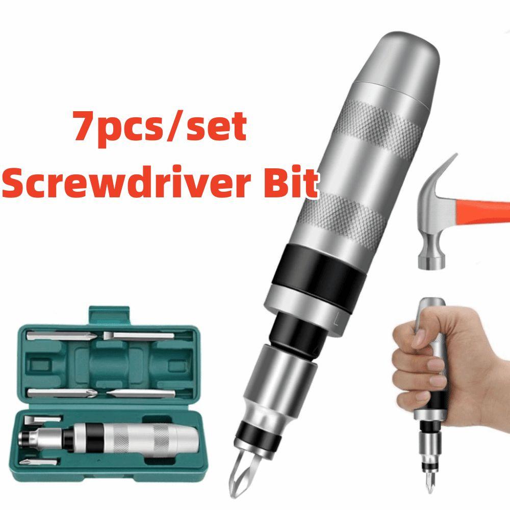 7PCS High Torque Impact Screwdriver Hardness Screw Tool Set Non-slip Screw Extractor Hand Tool
