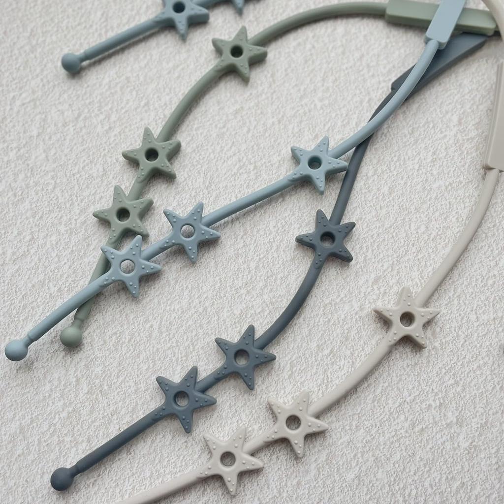 Recommended by a Nurse and Set of 2 Toy and Pacifier Holders Toy Holders To Prevent Drops and Silicone Toy Straps for and Available In Muted Colors