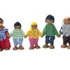 7 Stück Holzfiguren Set Puppenhaus Menschen Niedliche Puppen Spielset Frühe Bildung Miniatur