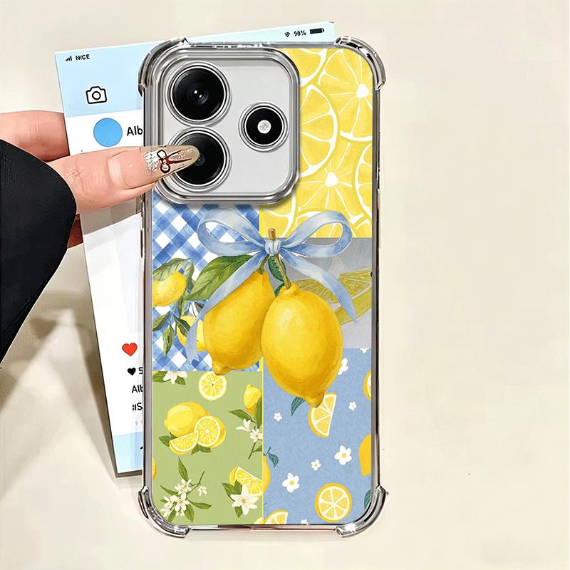 Summer Fruits Lemon Soft Phone Case For Xiaomi Poco X7 X8 Pro Max X6 X5 X3 F8 Ultra F7 M8 M7 M5S Redmi 15C 15A 15 14C 13C 12C 13