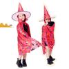 Multicolor Halloween Clothing Sequin Witch Cloak Cape Robe Witch Cloak Cape with Hat  Children/Kids
