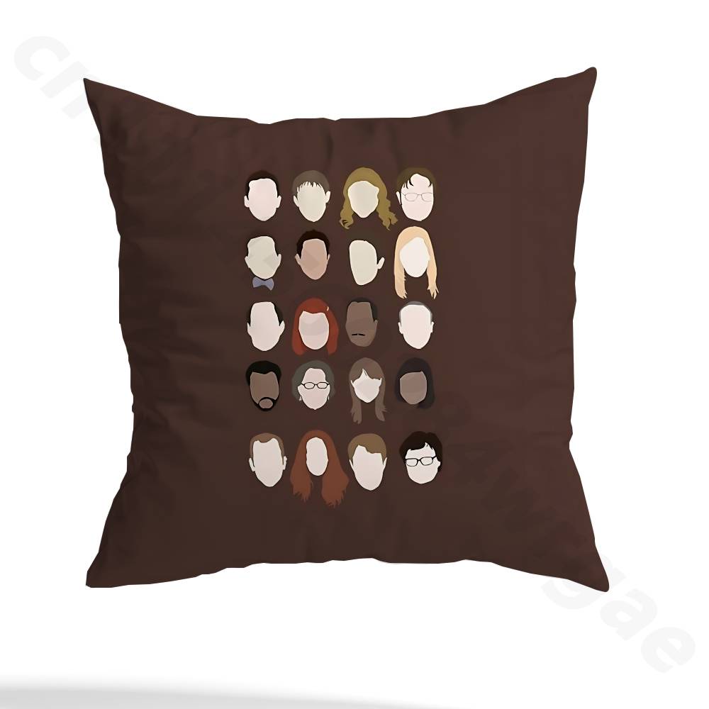 Hot TV The Office Pillow Case Square Double-Sided Printing Short Plush Sofa Cushion Cover Bedroom Bedside Pillow