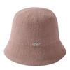 AB  Plush Winter Korean Style Panama Hat Knitted Hat Fisherman Hat Letter Bucket Cap