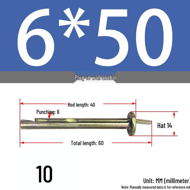 Aluminum Rivet Insert for Gantry Frame with Expansion Bolt and Wall Plug