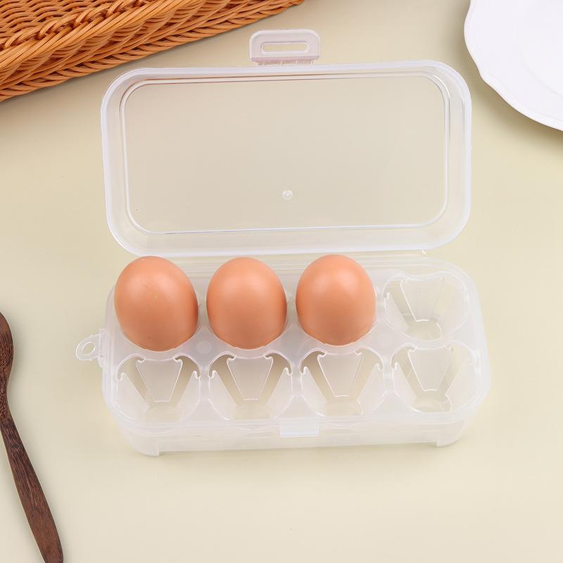 8 Grids Eggs Box Case Shockproof Egg Holder Kitchen Container Case Transparent Organizer For Outdoor Camping Picnic