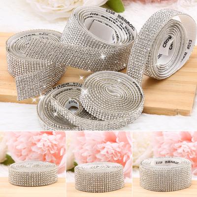 Arts Crafts Sewing Accessories Trim Tape Crystal Sticker Diamond Ribbon Self-Adhesive Rhinestone