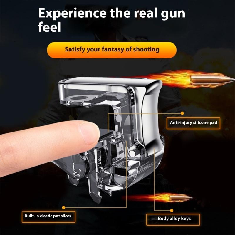 Mobile Gaming Triggers Button Joystick Gaming Accessories Triggers Fire Key Metal Game Controller Fire Button