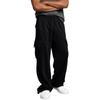 Men's Lined Cargo Pants with Cuffs , Loose Fit Multi Pocket Casual Trousers