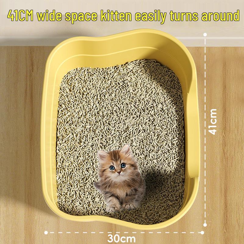 Jednodílná polouzavřená kočičí toaleta s vysokými okraji