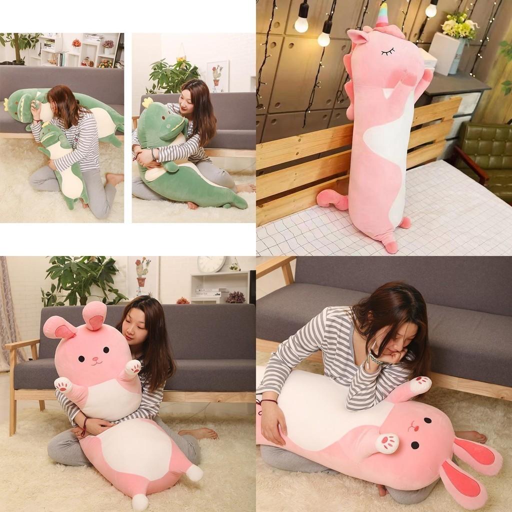 Cute Cartoon Animal Soft Plush Long Pillow For Total Enveloping Comfort