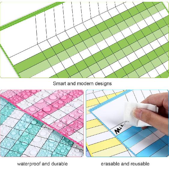 Outus 6 Pieces Incentive Reward Charts Laminated Dry Erase Incentive Chart Reward Chores Chart for Learning Attendance Homework Progress Tracking