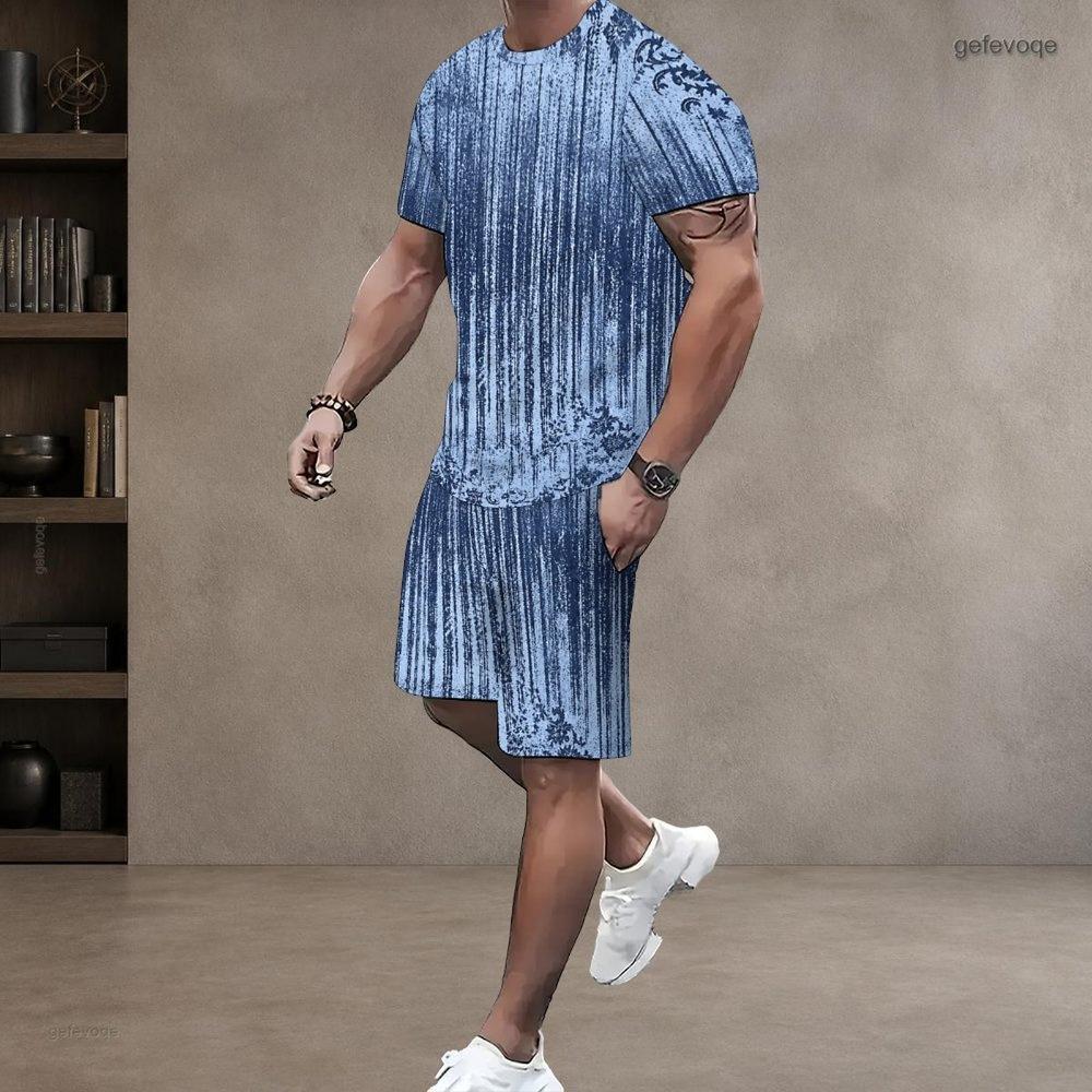 2026 Summer New Men's Short-Sleeved Shorts Set - Street Casual Fashion