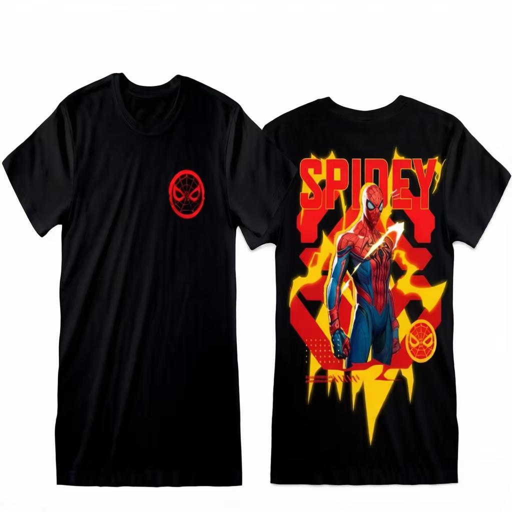 Hot Sale Superhero Spider Man New Relaxing Red Symbiote Spider Graphic Print T-Shirt Men Women Summer New Tee Casual Oversized Streetwear Fashion Top