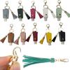 New Fringe Jewelry Women Cute KeyRing KeyChain Strap PU Leather Tassels Tassel Key Chain