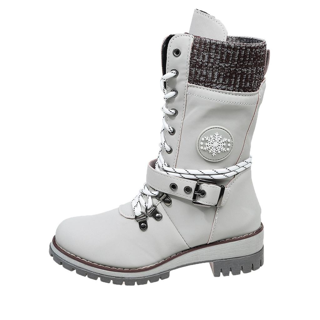 Anti-slip Shoes - New Casual Mid-calf Women's Boots with Round Toes