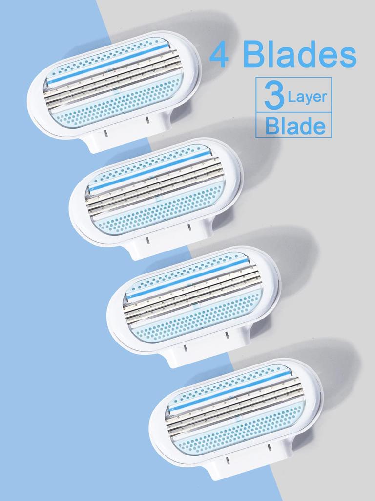 Women's Triple-Blade Razor for Underarm and Pubic Hair Shaving