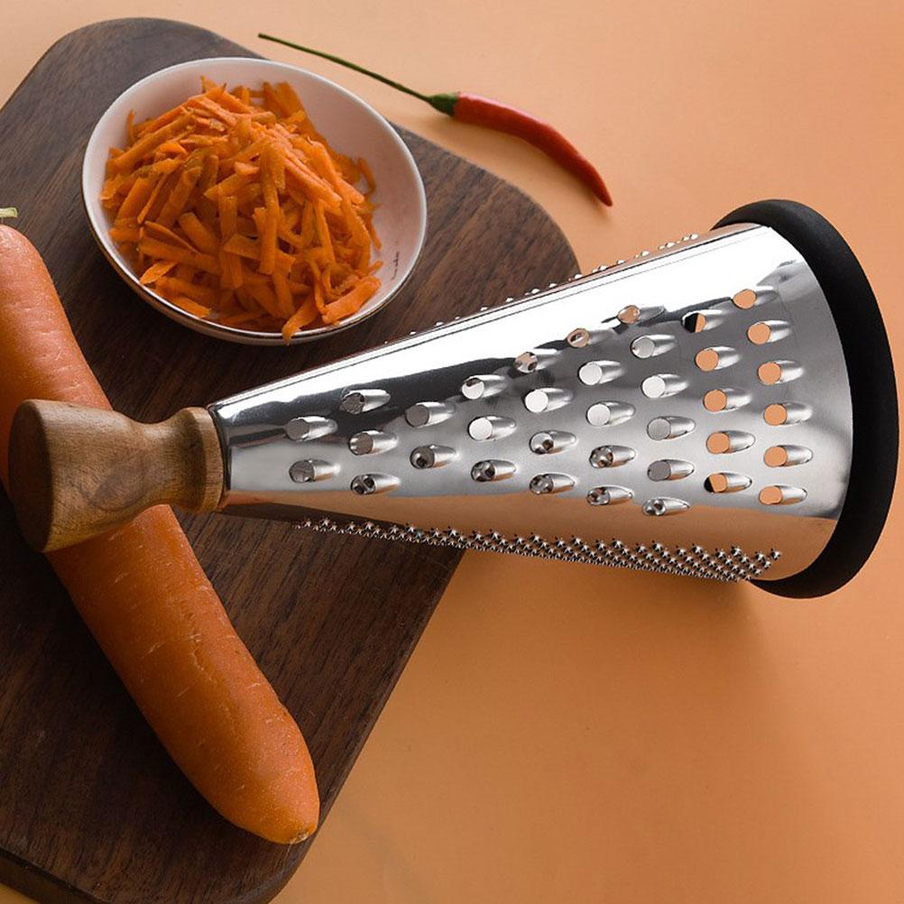 9 Inch Household Grater Stainless Steel Cone Cheese Grater with Ergonomic Handle for Kitchen Vegetable Shredder