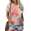 Women's Flower Print Versatile Top Casual Loose Short Sleeve Comfortable T-Shirts Women’s