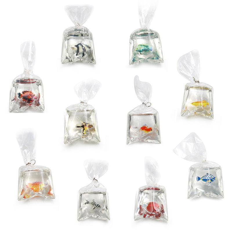 12-Color Resin Fish Pendant: 23x52MM DIY Transparent Ornament