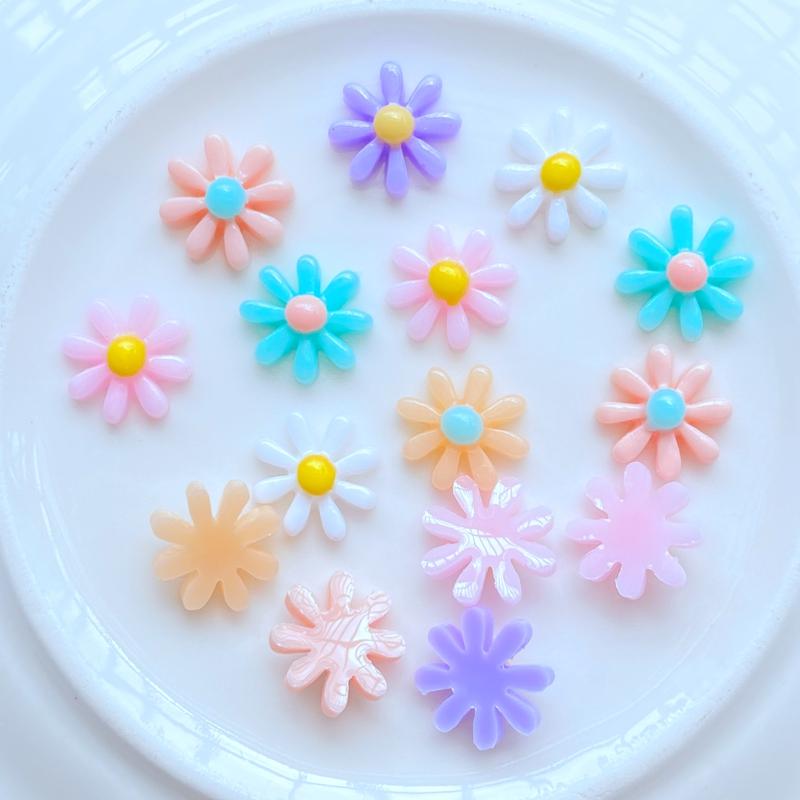 50Pcs New Cute Mini Chrysanthemum Flat Back Resin Cabochons Scrapbooking DIY Jewelry Craft Decoration Accessorie