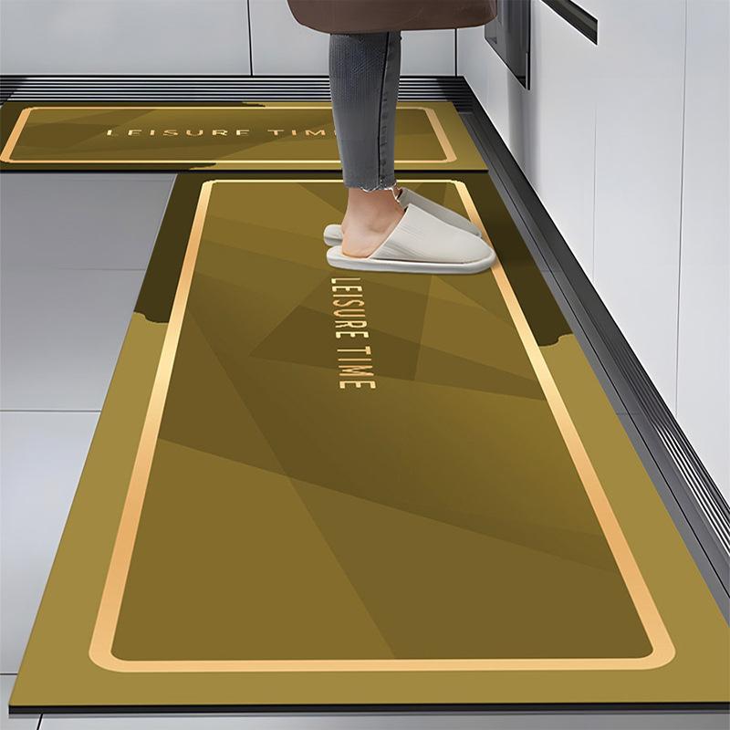 Morandi Style Square Kitchen Foot Pad Water Absorption Oil-absorbent Mat for Household Easy-to-make Soft Diatom Mud Floor Mat